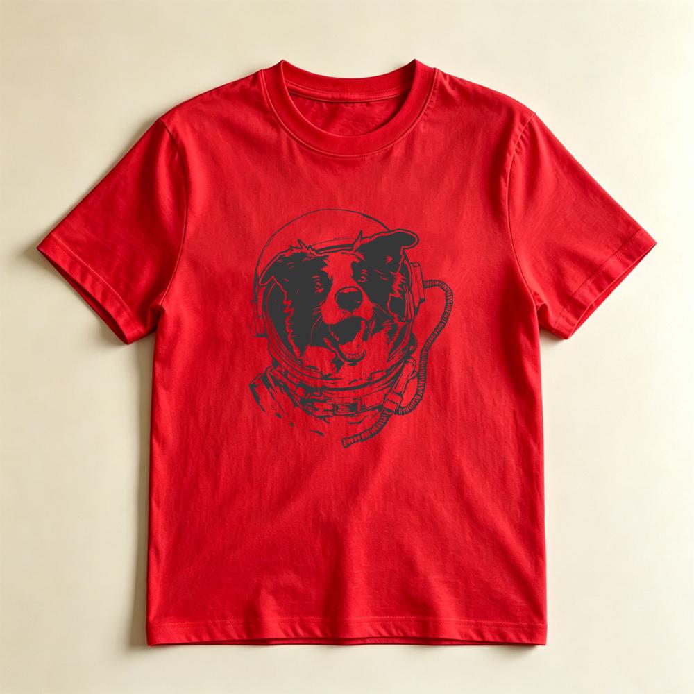 Space Border Collie Tee Astronaut Helmet Dog Sketch Art Cool Pet Lover Graphic Tshirt Border Collie Owner Gift Tshirt S