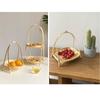 Multi-Function Bamboo Woven Basket 1/2/3 Layers Fruit Vegetable Storage Basket Durable Handwoven Standing Tray For Kitchen