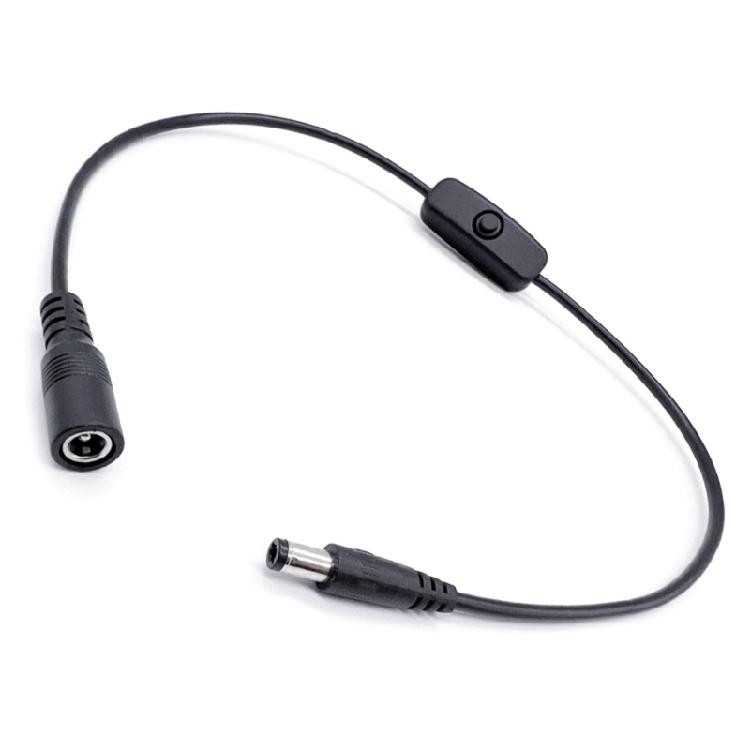 

Flexible DC5521 Female to Male Extension Cord With Push Button Switches For Routers CCTV And Small Appliances 1