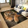Crystal Tiger Pattern Area Rug Soft Floor Mat for Living Room Bedroom and Carpet Sofa Coffee Table Machine Washable Decorative