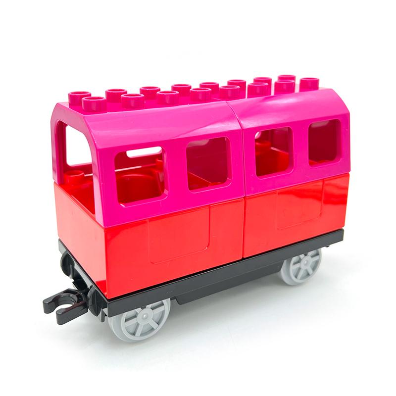 Kinder Pädagogische Große Bausteine Schienenzubehör Schienenset Zug Elektrisch Zusammenbauen Kompatibel mit Duploed Spielzeug Geschenk