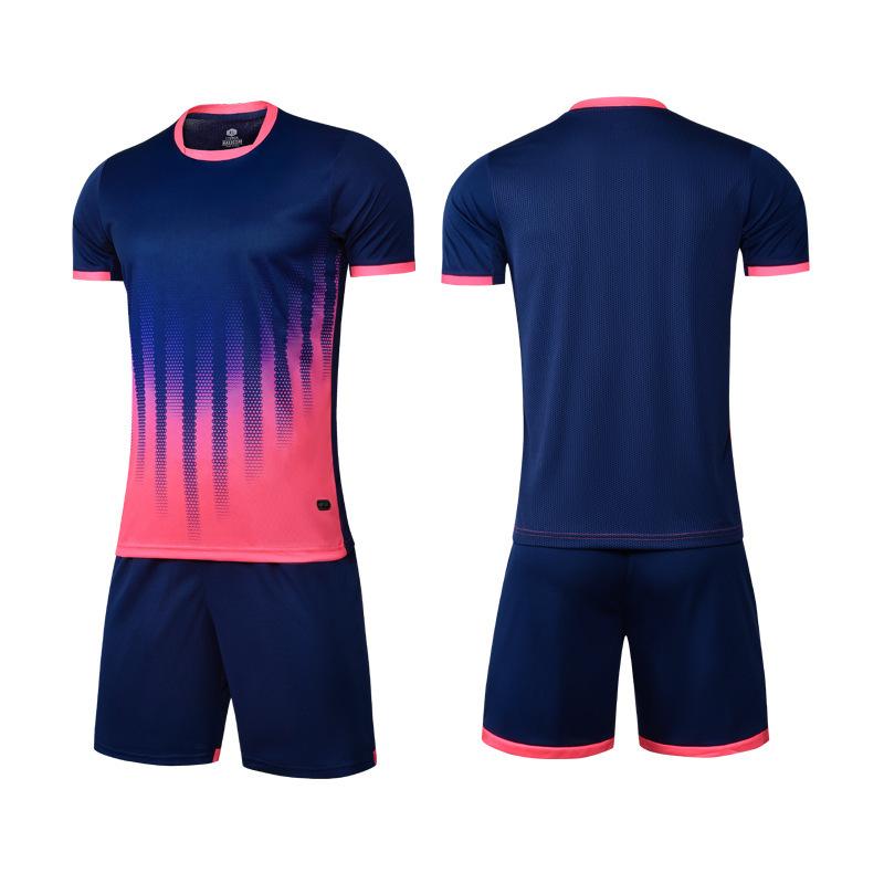Football Uniform Collection Quick-drying and Breathable Childrens Short-sleeved Game Training Uniform Team Uniform Adult Bare Jersey with Prin