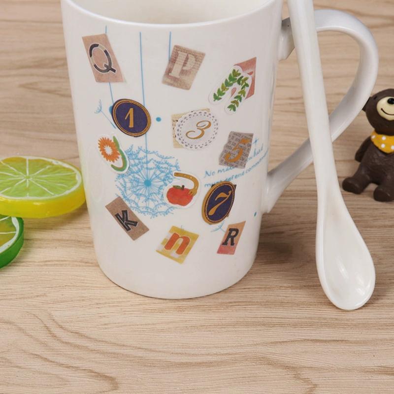 6 Sheet Stickers Graffiti Tape Adhesive Paper Wallpaper Washi Decorating Scrapbook Letter Adhesive Decals for Scrapbook Crafts