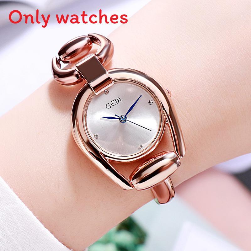 

Fashion Ladies Quartz Watch With Alloy Bracelet And Rhinestone Decor For Casual Wear Rose Gold White