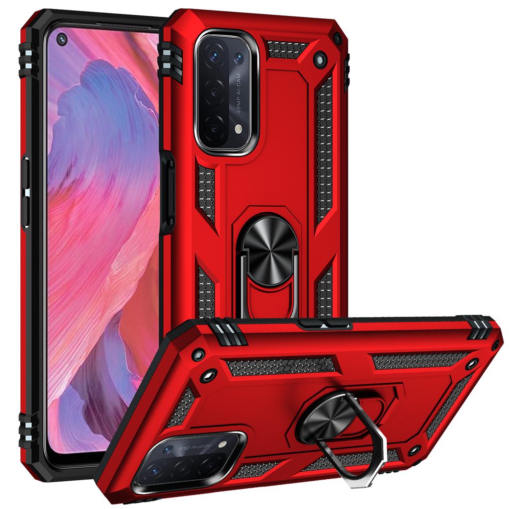 Luxury Armor Shockproof Case for OPPO A16 A16S A32 A72 A52 A53 A54 A55 A74 A5 A3S A5S A7 Reno 6 5Z Metal Ring Holder Phone Cover