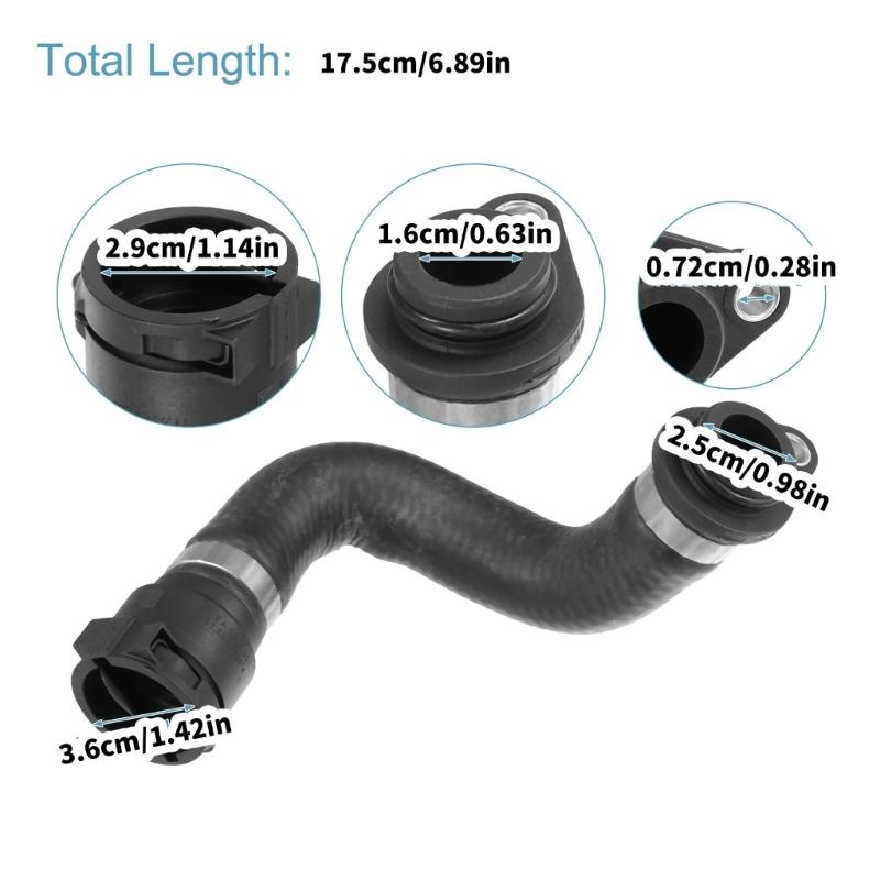 Cooling System Water Hose Pipe 11537572158 for E81 E83 E87 E88 E90 116i 118i Radiator Coolant Heater Hose Replacement
