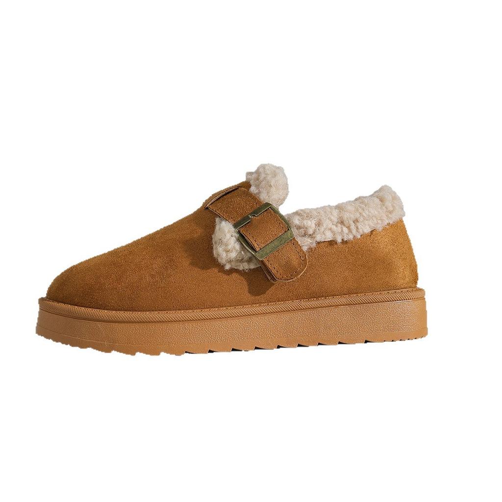 Fashion Winter New Snow Boots Thick-soled Plush Buckle Cotton Shoes Casual Round Head Large Size Snow Boots