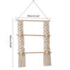 Hand Woven Tapestry Storage Holder Wood Cotton Rope Bowknot Hairpins Headband