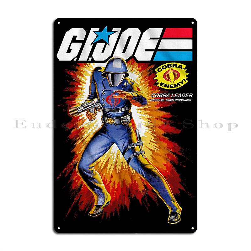 

G I Joe Cobra Commander Metal Plaque Poster Pub Plates Plaques Create Cave Printing Tin Sign Poster 20x30cm