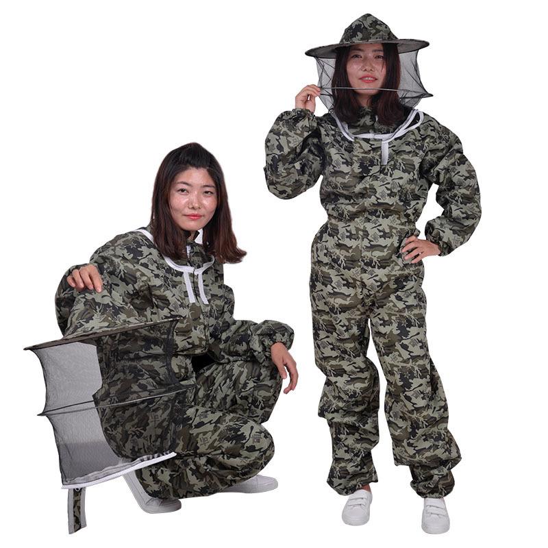 

Beekeeping Supplies Protective Clothing Jacket Pants Veil Bee Protecting Dress Camouflage Beekeeping Suit Protective XXL світло-жовтого кольору