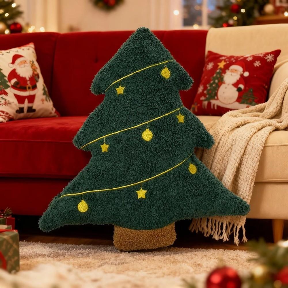 Soft Christmas Tree Pillow 40cm Festive Decor Pillow New Plush Cushion Christmas