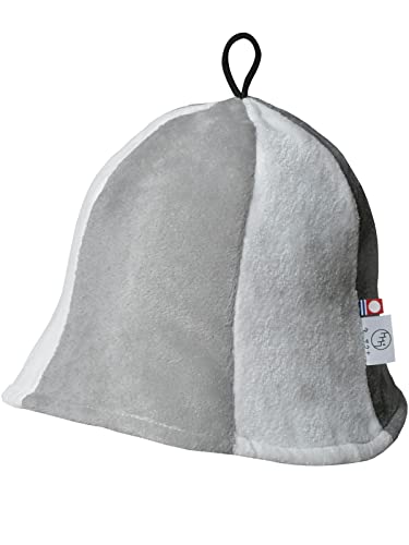 Imabari Sauna Sauna Hat, Imabari Towel Tulip Design, Washable Sauna Cap, Towel Fabric, Imabari Sauna Hat, Men s and Women s, Made in Japan (White x Gr