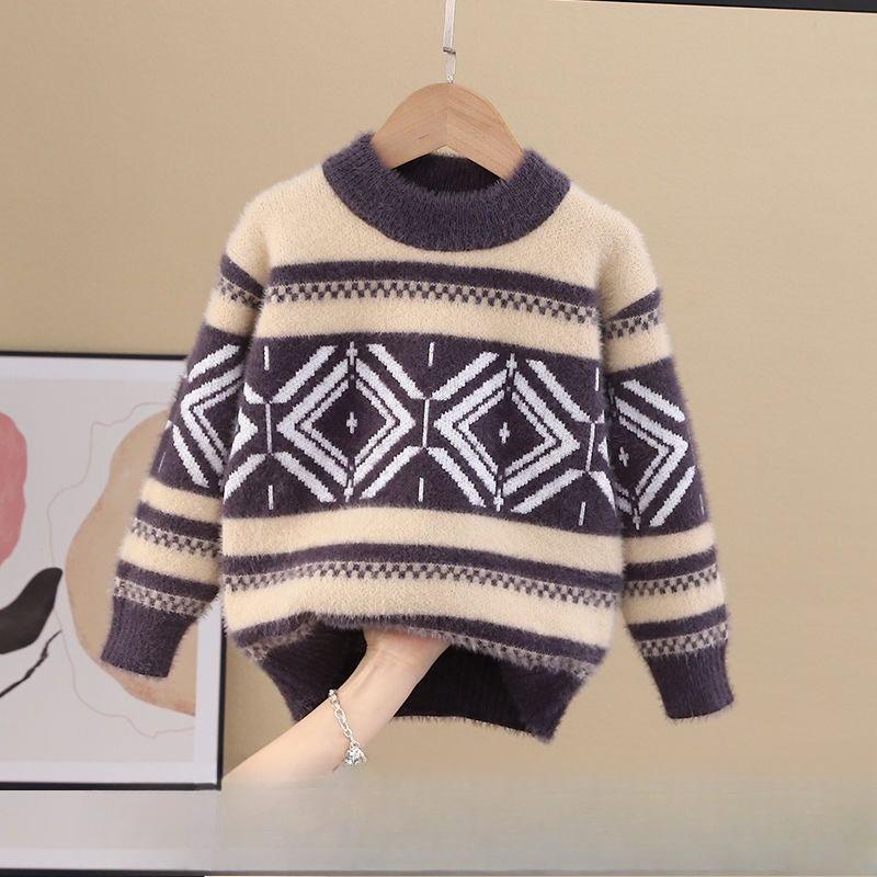Boys' Fashionable Sweater - Winter Children's Knitted Sweater