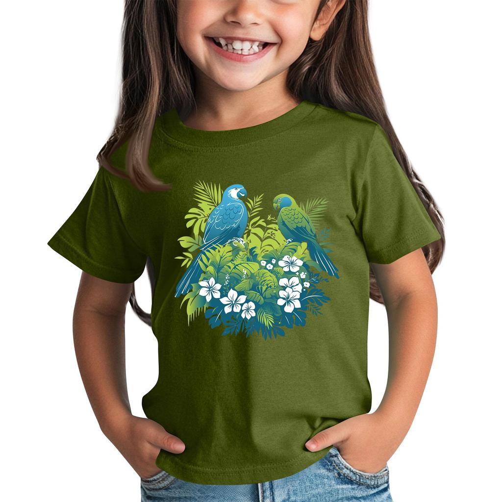 T-shirts för småbarnsflicka, pojkar, barntopp, pojkar och flickor, tryckt kortärmad t-shirt