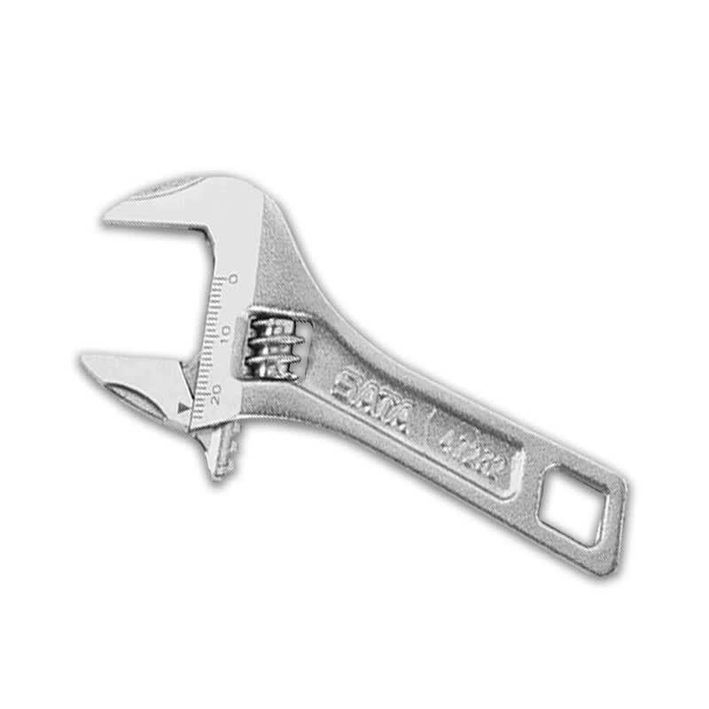 SATA 47233 Large Opening Short Handle Adjustable Wrench