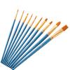 10Pcs Watercolor Gouache Painting Brushes Soft Nylon Hair Pens Art Supplies