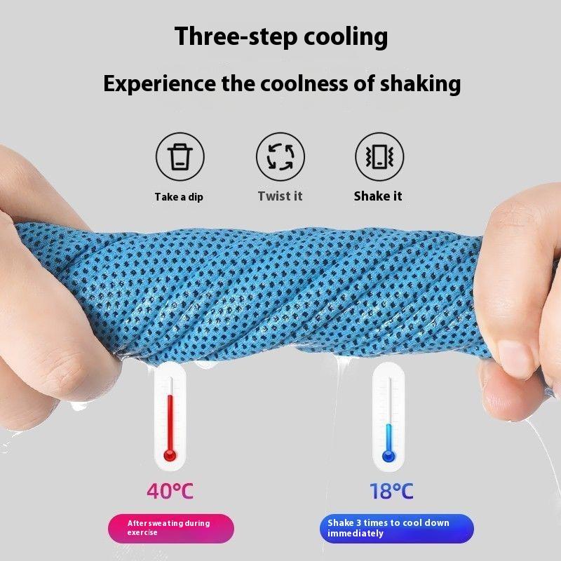 Portable Outdoor Sport Ice Towel Sweat Absorption Wrist Protector Quick-Drying Cooling Wristband For Fitness Camping Running