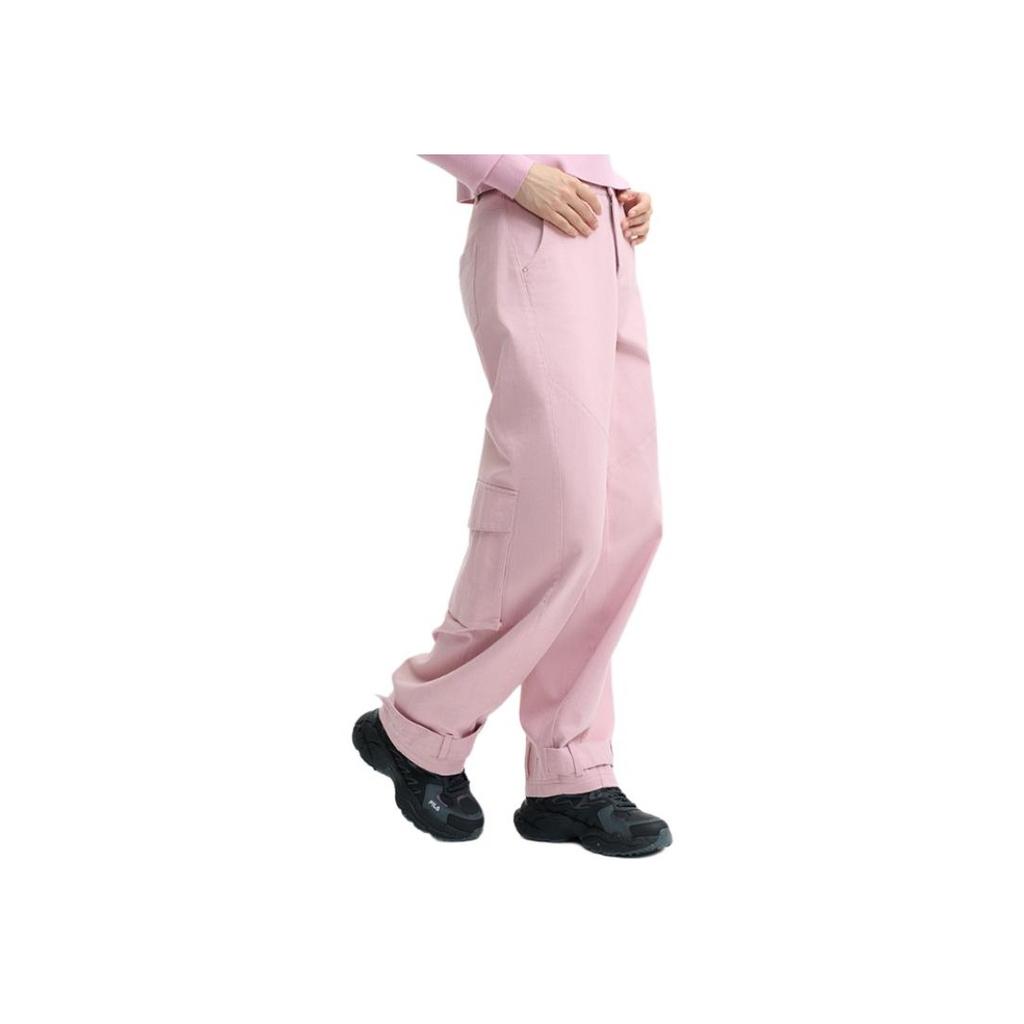 New FILA ORIGINALE Cargo Pants Women's Dark Cherry Blossom Pink F51W449801F-PK