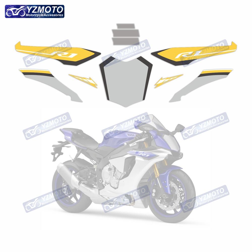 For YAMAHA YZF R1 YZF-R1 2015-2019 Motorcycle Accessories Sticker Full Vehicle Fairing Waterproof Decal Decorate Stickers Kit