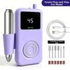 LED Display Electric Nail File 6 Grinding Heads Nail Grinder  Nail Tools