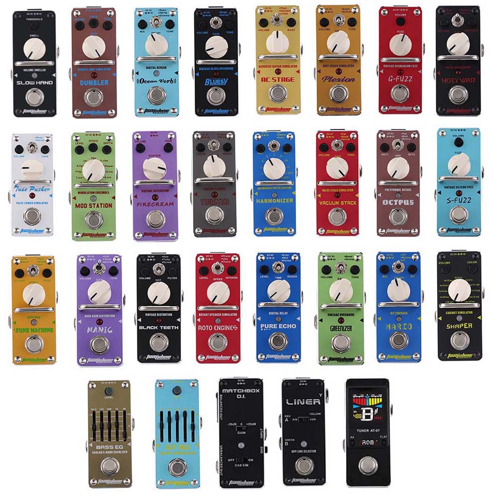 AROMA AAS 3 AC Stage Acoustic Guitar Simulator Mini Single Electric Guitar Effect Pedal with True Bypass