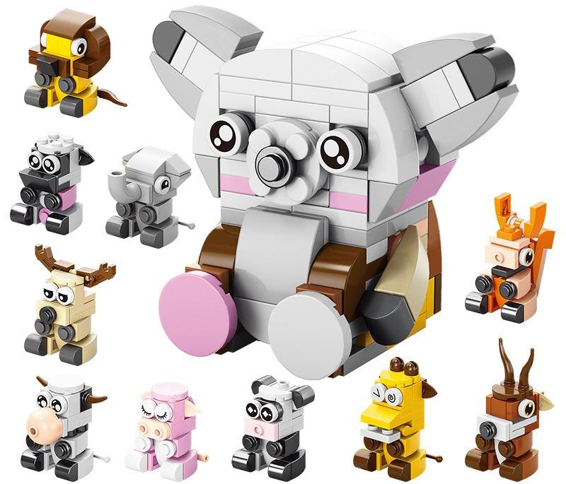 10 IN 1 Building Blocks Children's Cognitive Ability, Assembling Jurassic Dinosaur Model Toys Compatible Boys and Girls Gifts