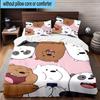 3PCS Bears Friends Adventure 3pcs Bedding,Including 3PCS Duvet Cover And 2pcs Pillowcases Perfect for Christmas,Ideal for Bedroom, Dormitory
