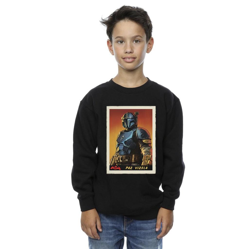 Star Wars Boys The Mandalorian Paz Vizla Card Sweatshirt
