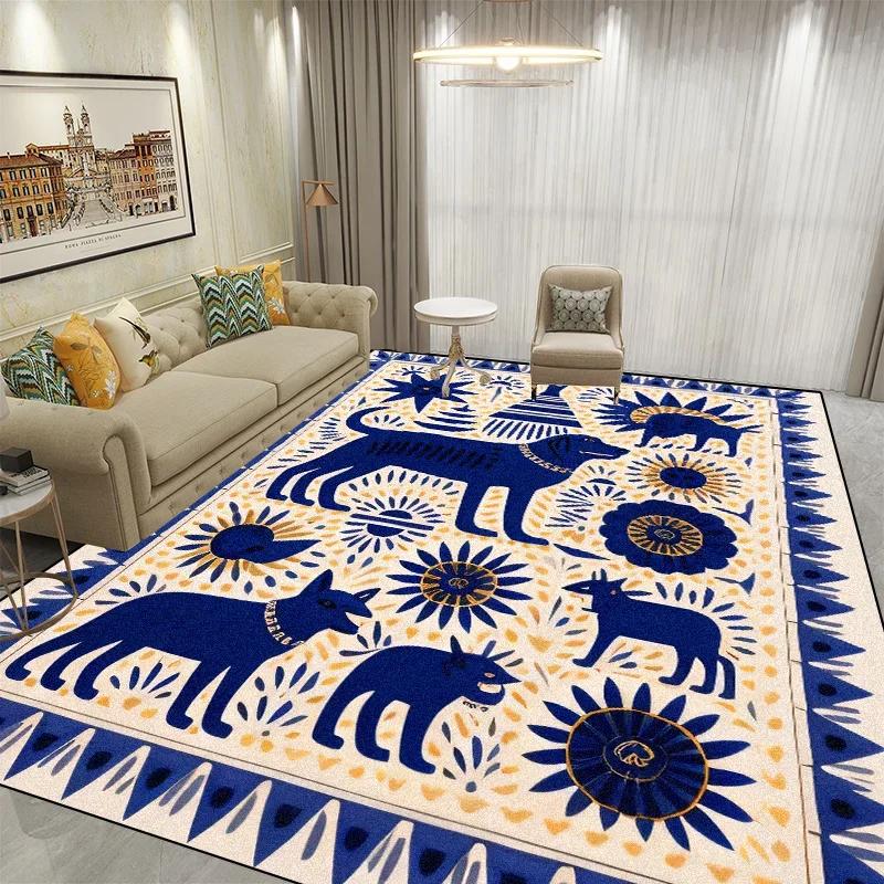 Мультяшный детский игровой коврик Нескользящий мягкий ковер для гостиной спальни Детский коврик для ползания Большой напольный ковер Домашний декор 40x60cm