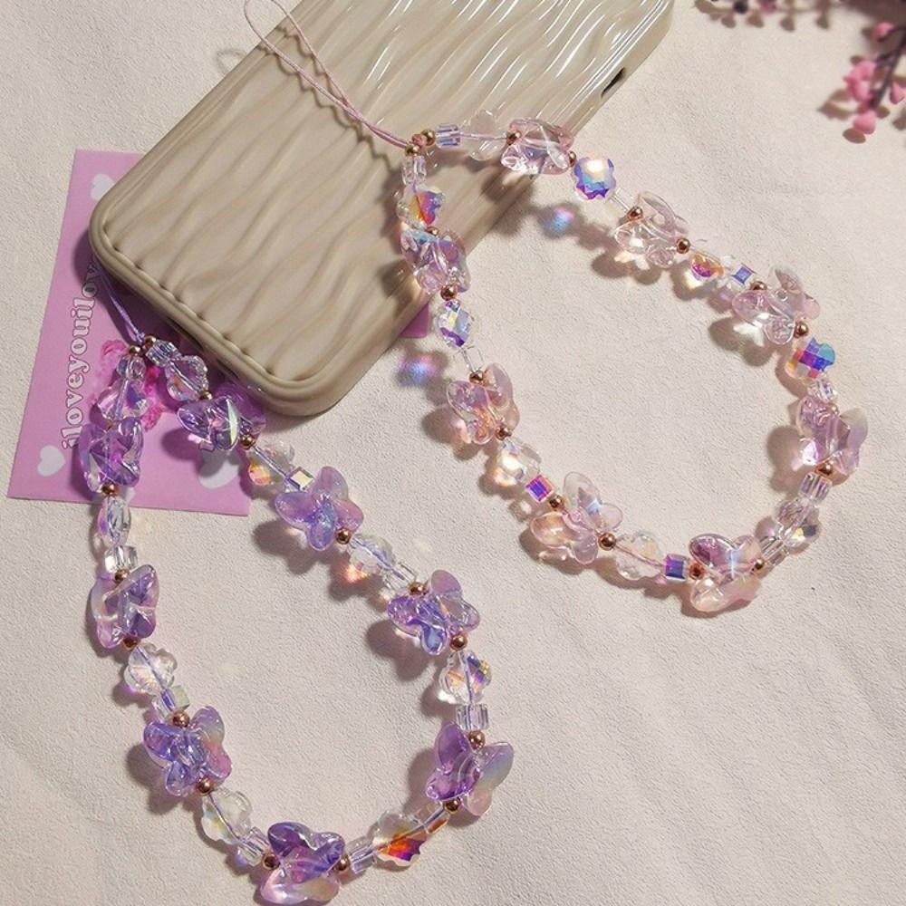 Transparent Y2K Phone Pendant Sweet Girl Phone Lanyard Acrylic Mobile Phone Chain Girl Woman