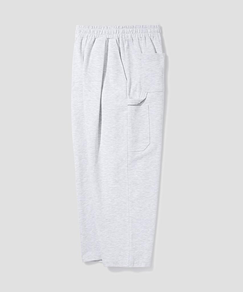 AGOD Carpenter Daimaru Sweat Wide Pants [White Melange]
