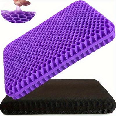 1 set di cuscino a nido d'ape traspirante con cuscino in gel extra spesso - adatto per uso sedentario, in auto, sedie da ufficio e sedie a rotelle