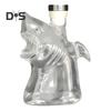 Shark Glass Wine Decanter Liquor Bottle with Airtight Stopper 300ml Whiskey Vodka Beer Container Home Bar Decor Gift for Whiskey Lovers