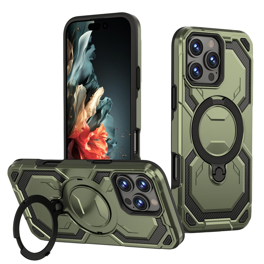 New for IPhone16PRO Magnetic Phone Case Hidden Rotating Bracket for Apple 16e All-inclusive Anti-fall Case