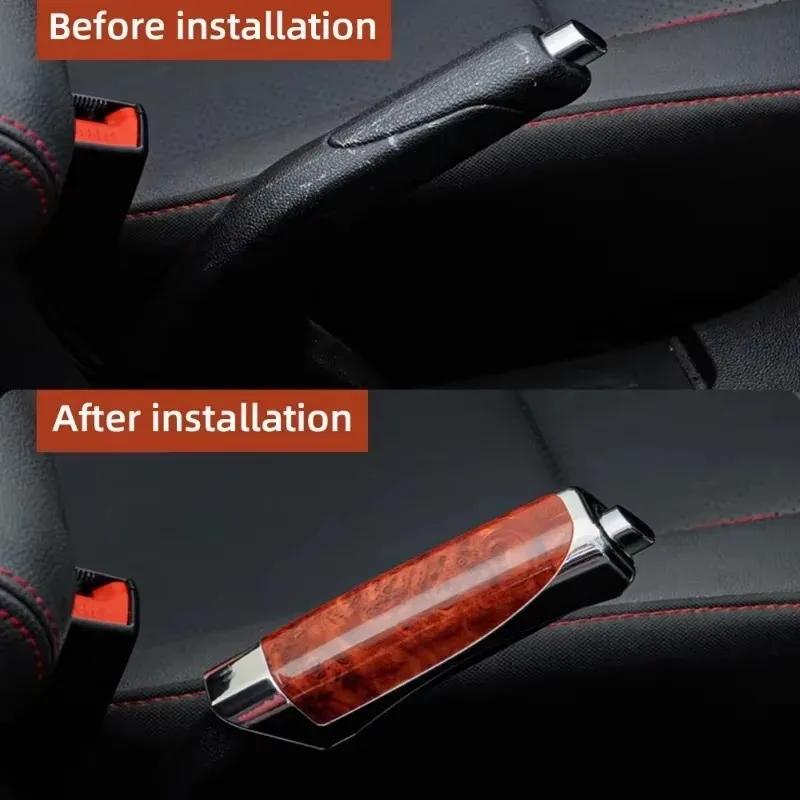 Universal Car Handbrake Cover Carbon Fiber Auto Handbrake Grips Protector Interior Hand Brake Decoration Accessories
