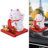 Solar Waving Cat Innovative Cute Solar   Cat Solar Powered Fortune Cat with Transparent Cover for Car Dashboard Cashier Desk Store