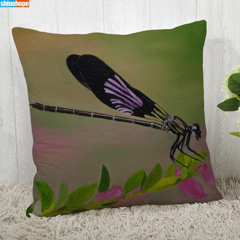Dragonfly Pillowcase  Modern Home Living Room Decoration