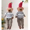 Cute Bear Doll Ornaments Plush Christmas Gift Doll Decorations  Xmas Party