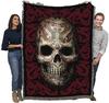 Skull pattern flannel blanket home decoration blanket office lunch break blanket