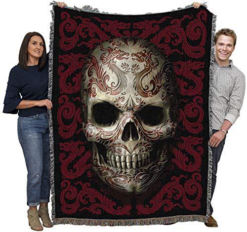 Skull pattern flannel blanket home decoration blanket office lunch break blanket