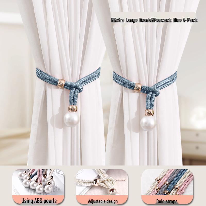 

Elegant Sheer Curtain Tiebacks - Luxury Rope Buckle Trim Accessories