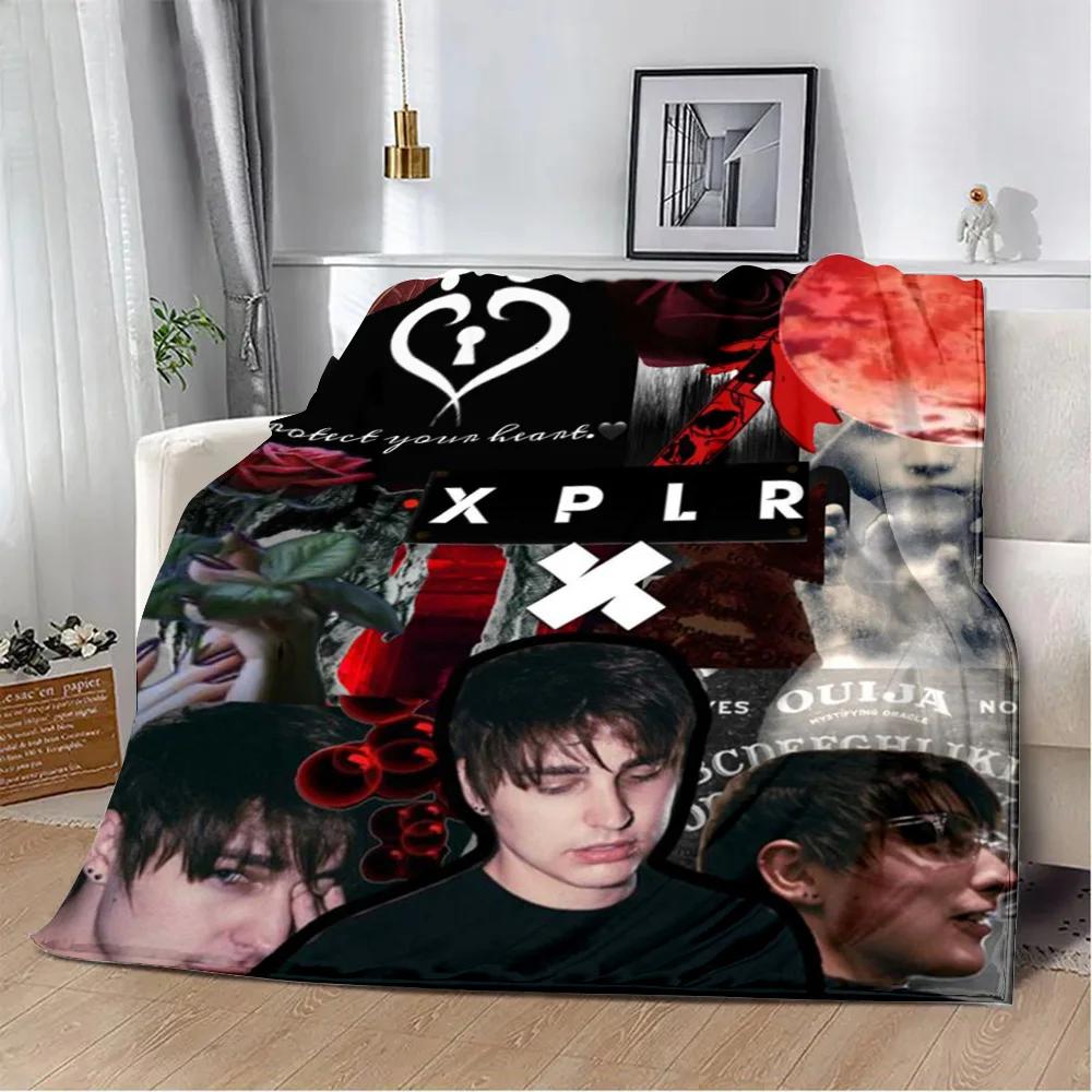 

Sam and Colby XPLR Printed Blanket Picnic Blankets Warm Blanket Soft and Comfortable Blanket Home Travel Birthday Gift 100x150cm