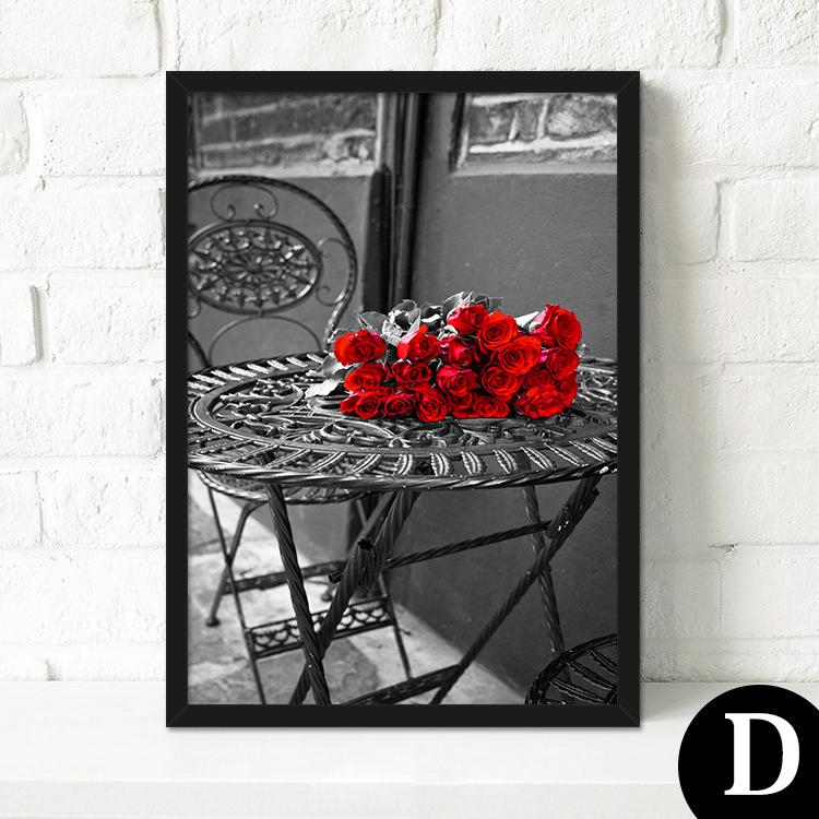 

Башня роз черно-белая гостиная украшения живопись современный пейзаж спальня фрески спальня диван плакаты 50x70cm No Frame