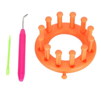 Round Knitting Loom Kit Plastic Kids Small WoolHat Weaving Machine with CrochetNeedle