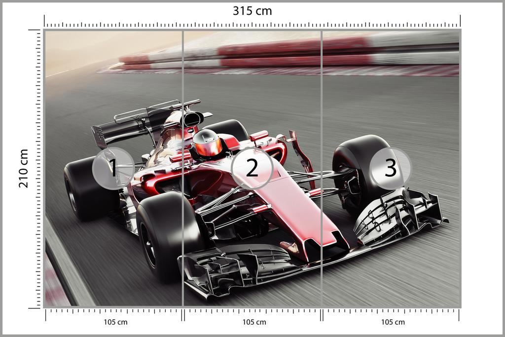 Photomural F1 Car On A Track Washable Fleece 315x210