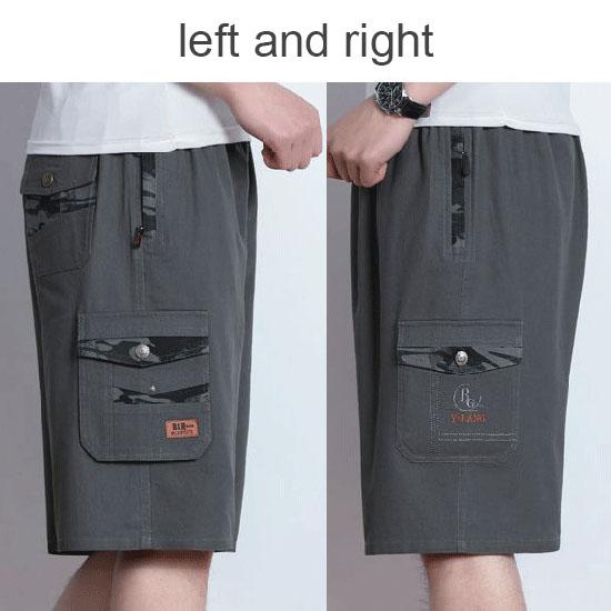 Middle-aged and Old Men's Shorts, Summer Men's Cotton Five-Points Pants, Father's Beach Pants, Large Old Male Casual Pants