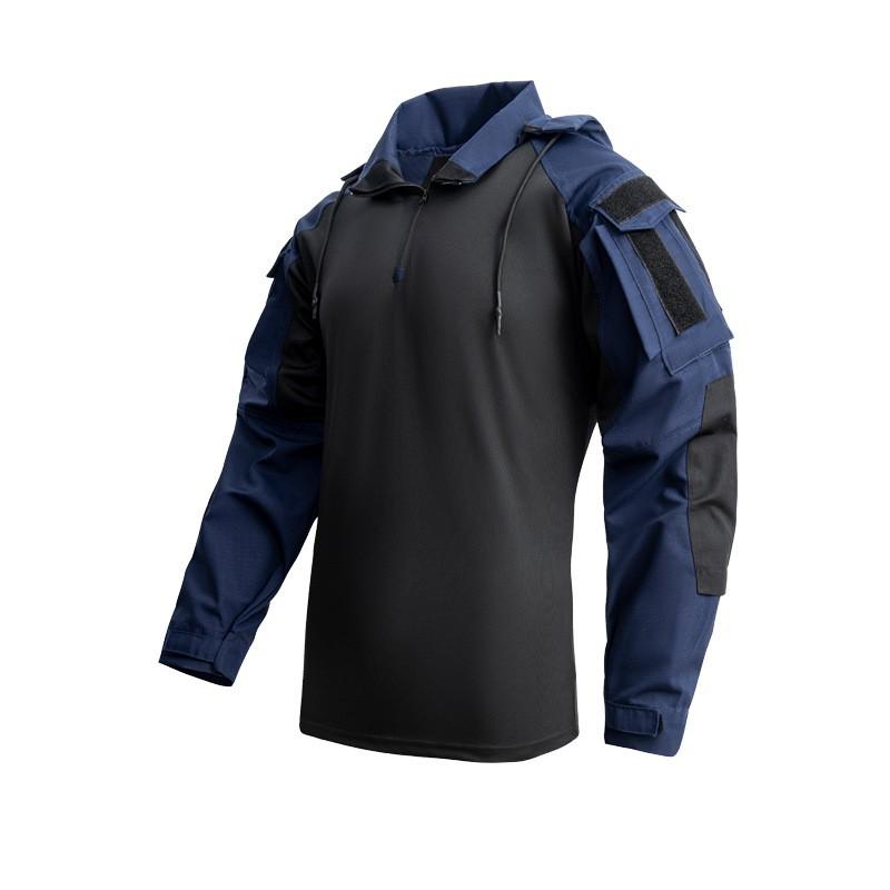Leichtes Langarm-Taktikhemd für Herren, Atmungsaktiv, Strapazierfähig, Camouflage, Trainings-Top für Outdoor-Aktivitäten