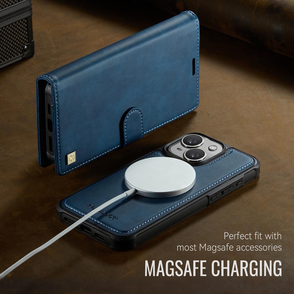 AUTSPACE A05 For iPhone 15 Case Wallet Stand Detachable Leather Magnetic Phone Cover