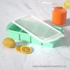 Silicone Ice Cube Tray with Lid: 4-Grid Frozen Soup & Food Storage Box