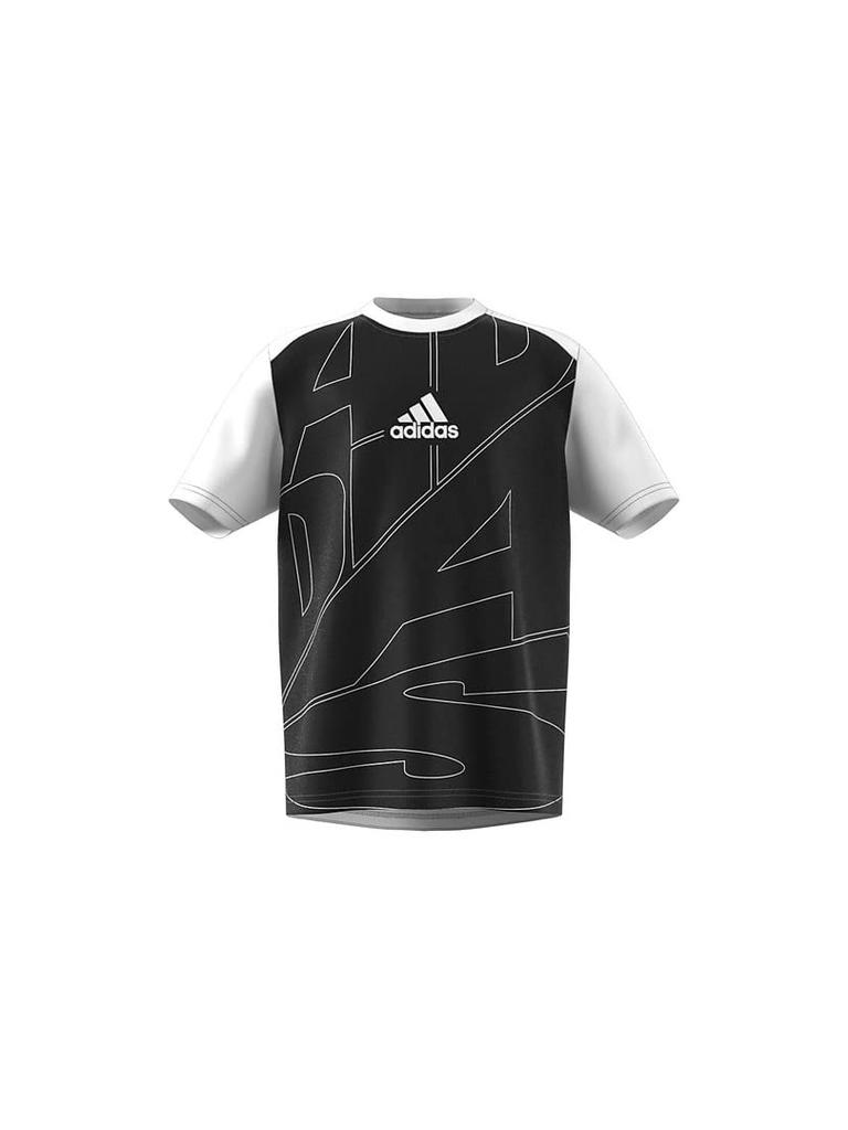 Adidas YB MH Graphic Größe 120 T-Shirt, Schwarz/Weiß,